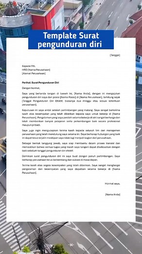 Template surat pengunduran diri #loker #infoloker #karyawan #budakcorporate #suratrisend