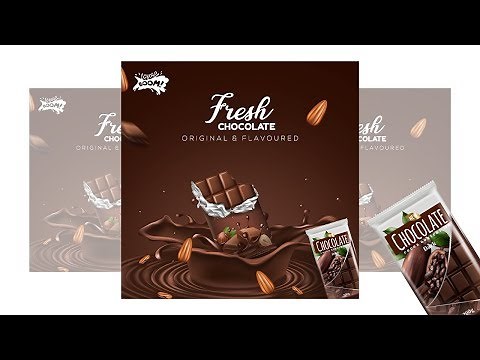 Chocolate Social Media Banner Design Tutorial | Web Banner Design In Photoshop Designhob