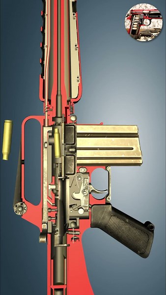 How M16 Works (Slow Motion Cutaway Animation)