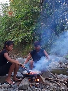 1.9M views · 15K reactions | Jungle Adventure Snake Egg and Sweet Wild Apple #Cooking #food #recipe #deliciousfood | Rina Adventure TV | Facebook