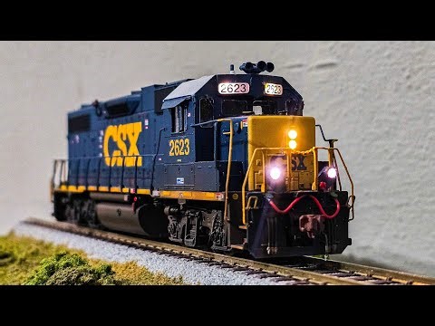 Ho Scale CSXT N⁰ 2623 GP38-2 load test