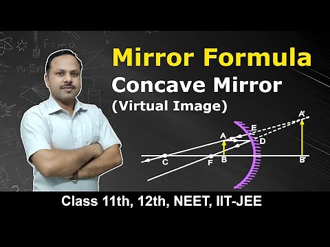 Mirror Formula for Concave Mirror (Virtual image) | Ray Optics | 12th Physics #umeshrajoria #cbse