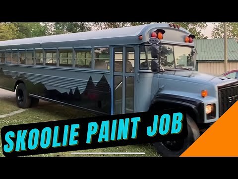 Skoolie - school bus conversion cool paint job start to finish