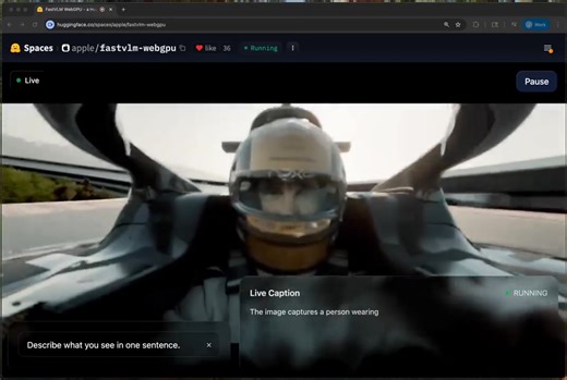1.1K views · 12 reactions | This is cool  Apple releases FastVLM and MobileCLIP2 on Hugging Face, along with a real-time video captioning demo (in-browser + WebGPU) The models are up to 85x faster and 3.4x smaller than previous work, enabling real-time VLM applications! 勞 It can even do live video captioning 100% locally in your browser (zero install). Huge for accessibility! | 20playtesters | Facebook