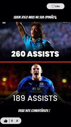 "NEYMAR VS ROONEY! 😎 Quem é o melhor? ⚽️ #Neymar #WayneRooney #Futebol #Comparação #Lendas #Golos