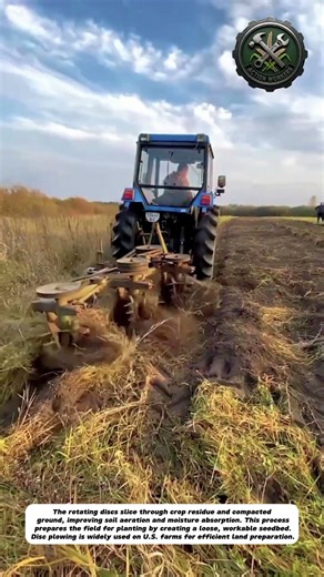 Heavy-Duty Disc Plowing with Tractor | Fast Soil Preparation