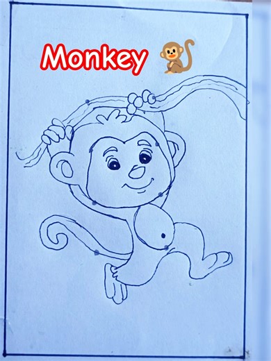 How To Draw A Monkey Easy 🐒#shorts #drawing #monkey