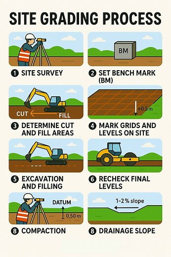 #Site #Grading #Process #SiteGrading #ConstructionProcess #LandDevelopment #GradingWork #EarthworkTips #reelsviralシ #LevelingGround #reelschallenge #SitePreparation #facebookpost #GroundLeveling #ExcavationWork #facebookreelsviral #GradingAndDrainage #HeavyMachineryWork | The Civil Engineering