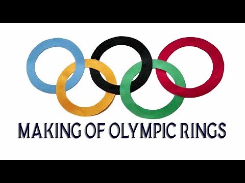 How to Make Olympic Rings 2024 - Art and craft - colored paper art - Paper decoration