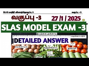 CLASS 3/ SLAS MODEL EXAM -3/DETAILED ANSWER VIDEOS/27-01-2025 SLAS மாதிரி தேர்வு 3