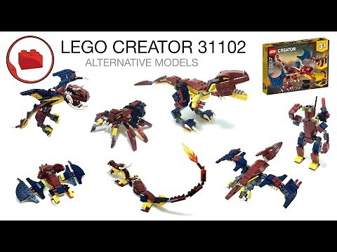 Lego MOC Alternative Build Animation Review Part 2 - Lego Creator 31102 3in1 Fire Dragon
