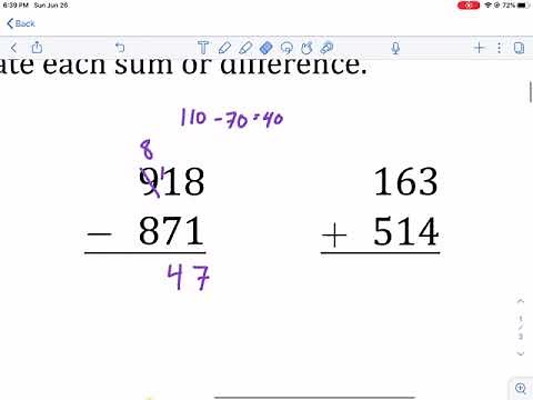 Math-Drills: adding/subtracting 3-digit numbers