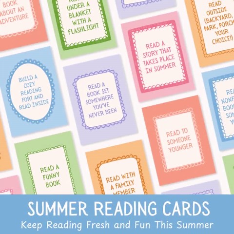Summer Reading Cards Printable | Summer Reading Challenge Book Bingo | Summer Boredom Buster Card Deck | Summer Activities Digital Download - Etsy