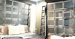 How To Make A DIY Dollar Tree Glam Headboard