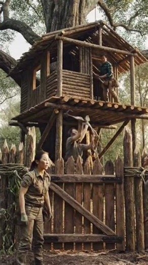 making safe tree house from wild animals