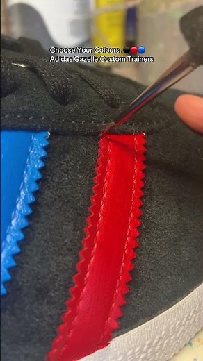 Custom Adidas Gazelle trainers: Choose Your Colours ⚫️🔴🔵