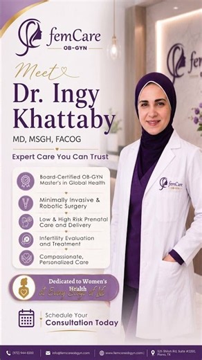 Meet Dr. Ingy Khattaby | Board-Certified OB-GYN & Robotic Surgery Expert | FemCare