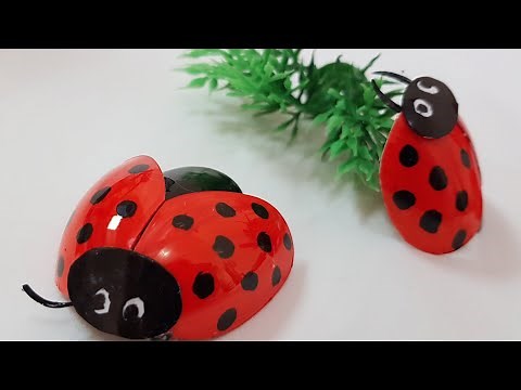 Plastic spoon Lady Bug /Beetle bug made with Plastic Spoon