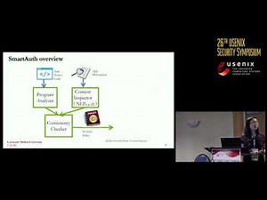 USENIX Security '17 - SmartAuth: User-Centered Authorization for the Internet of Things