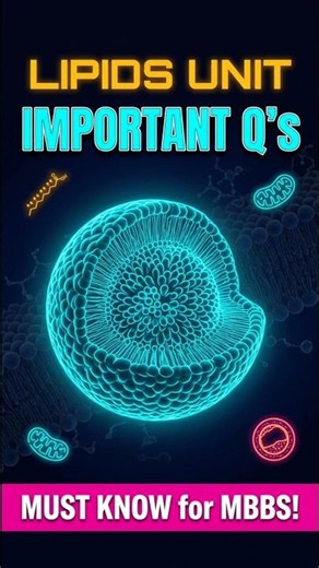 Lipids Unit – Most Repeated MBBS Questions #mbbs #biochemistry #questions #lipids