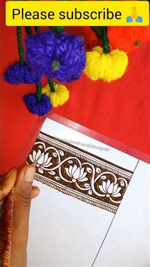 Advance Lotus Border Mehndi Design ✨ Professional Henna #shorts #mehndi #henna #viralvideo #art