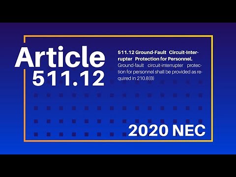 2020 NEC - Article 511.12 - GFCI Protection for Personnel