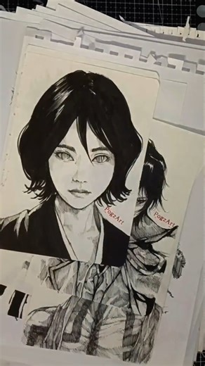 PogzArt on Instagram: "These Are Not All Of The Drawings I Made ❤️✏️ I started with drawing anime using pencil, when I was young, then stopped drawing for 20 years. I went back to drawing again and tried using colored pencil then soon tried realism. I did realism with graphite and charcoal as well, soon i practiced stylized anime like what samdoesart (sam yang) does in his digital arts, the only difference I do is I do it traditional using ink. Then I did digital art too to expand my versatility