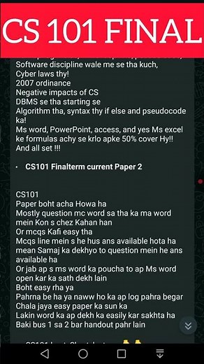 📚 CS101 Final Term Past Paper | Important Questions & Solutions 🎓