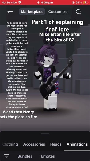 Mikes life after 1987 #fnaf #roblox #michealafton #fypシ