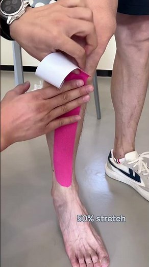 How to kinesiology tape a swollen calf?