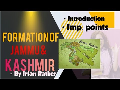 Formation of jammu and kashmir | jammu kashmir #formation | political science | by Irfan Rather