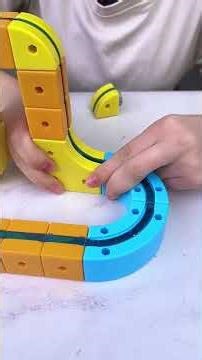 Anti-gravity magnetic track car: kids can assemble the toy cars like building blocks and put them...