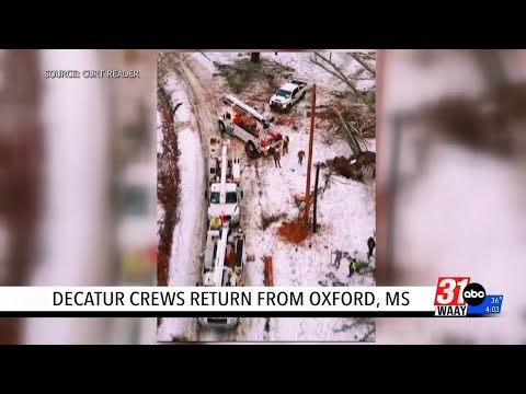Decatur utility workers help Mississippi storm recovery
