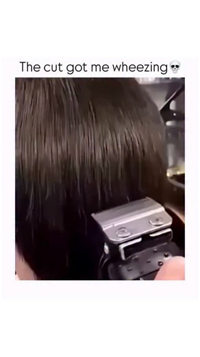 MOVIE FUN 🍿 on Instagram: "This video is a close-up of a person getting a haircut, focusing entirely on the action of an electric hair clipper cutting a significant amount of hair.The footage begins by showing a thick curtain of long, dark, straight hair covering the back of the person’s head, presumably before a major cut or style change. A silver electric hair clipper, held by a hand visible in the lower corner, is positioned at the nape of the neck, underneath the long hair.As the video prog