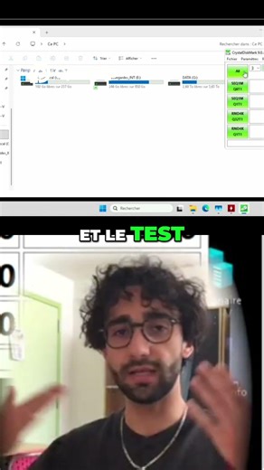 Test de Vitesse Disque Dur #ssd #hdd #disk #hardisk #diskpart #partition #homelab #serveur #computer