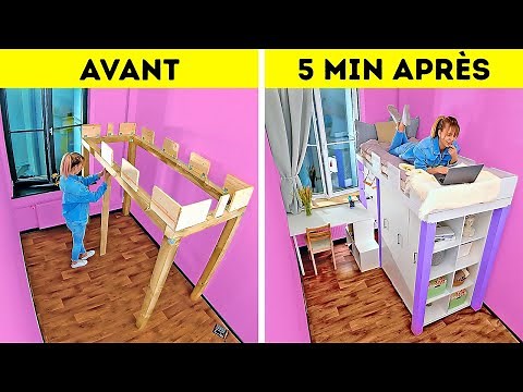 TRANSFORMATION COMPLÈTE D'UNE CHAMBRE || Idées Faciles Pour Améliorer Ta Chambre À Coucher