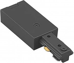 WAC Lighting H Track 120V Live End Power Feed Connector to Power Track from Either End for H Style 3-Wire Track Systems in Black