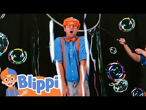 Blippi Blows GIANT Bubbles | Blippi Learns | Learn Colors and Science with Blippi! - Videos For Kids