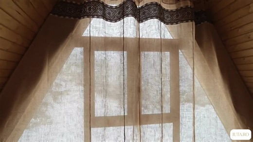 Perdele Rustice Albe din Iuta Naturala. TikTok