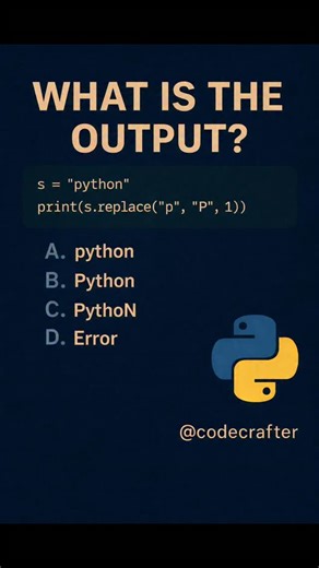 python programming on Instagram: "Drop your answer in the comments. . . . . . #PythonForBeginners #PythonLife #programmingtutorial #codinglife #codesuccess #datascience #pythonprogramming #learn #instagramreels #javascript #ps"