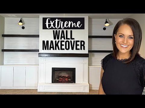 You Can DIY a Fireplace Wall | DIY Shiplap Built In Side Shelves