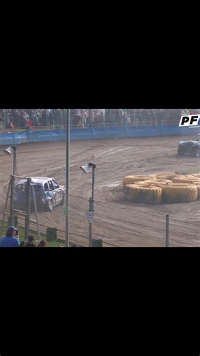 838 Sloth taking on the BRCM team. Northampton BWS 2025 #motorracing #bangerracing #stockcars #ukmotorsport #ovalracing #motorsport #bangers #cars #demoderby #demolitionderby | PF Racing Media