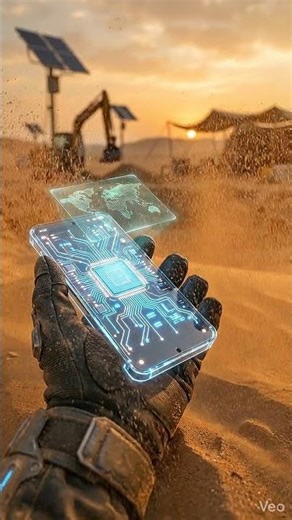 I found 2050 technology buried in the desert 📱🏜️ #Future #ai #technology