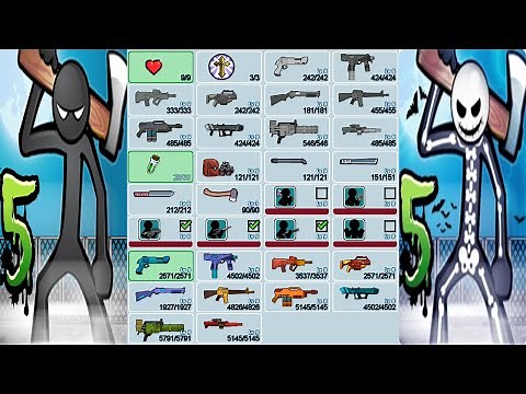 Anger Of Stick 5 - All Weaons & All Helpers Unlocked Fully Upgraded - Level 4 to 7 Android Gameplay