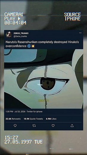Naruto’s Rasenshuriken completely destroyed Hiruko’s overconfidence 🌀💥 #anime #animeedit