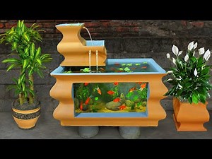 Amazing cement ideas! How to make wavy beautiful aquarium at home