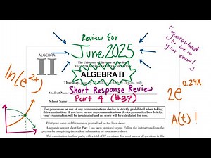 January 2025 Algebra 2 (II) Regents review (Part 4 #37)