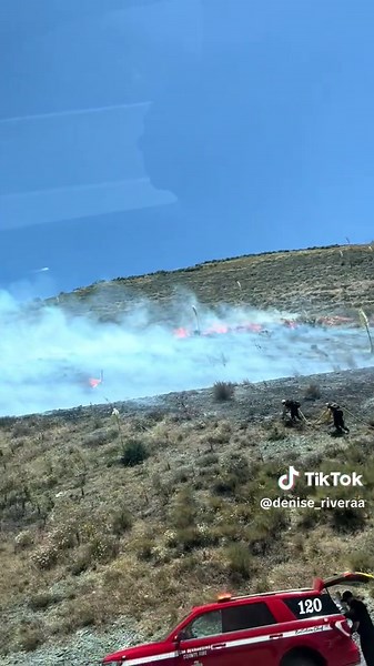 Fire leaving Cajun Pass area California