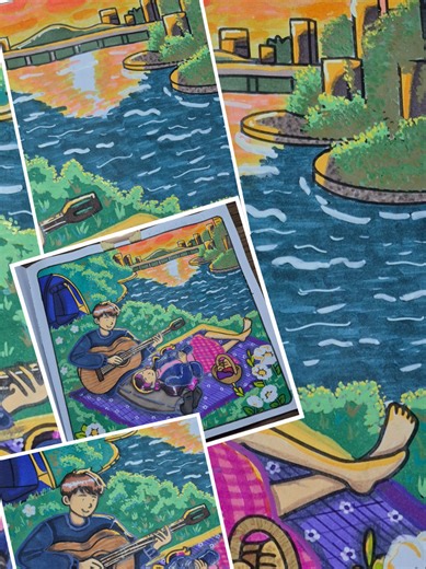 Qualidade que dá gosto de usar ✨ pigmentação linda e traço macio. Esses marcadores oleosos estão deixando o processo de colorir muito mais satisfatório. Mais um desafio de live concluído, @ꩇׁׅ֪݊ ᨮׁׅ֮ᨮׁׅ֮ɑׁׅ🪼 | Sophia💍 espero que goste. @Wenshu Esc