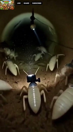 Micro-Camera Inside a Sand Termite Colony (Real POV Footage) #usa #termite #insectworld #trending